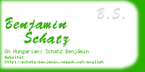 benjamin schatz business card